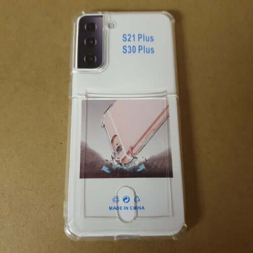 Soft TPU Clear Case With Card Slot - For Samsung S21+ - mosaccessories